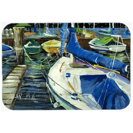 Carolines Treasures Night On The Docks Sailboat Mouse Pad- Hot Pad and Trivet JMK1031MP